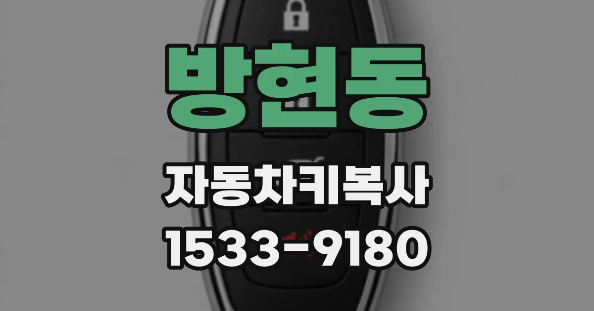 방현동 자동차키복사