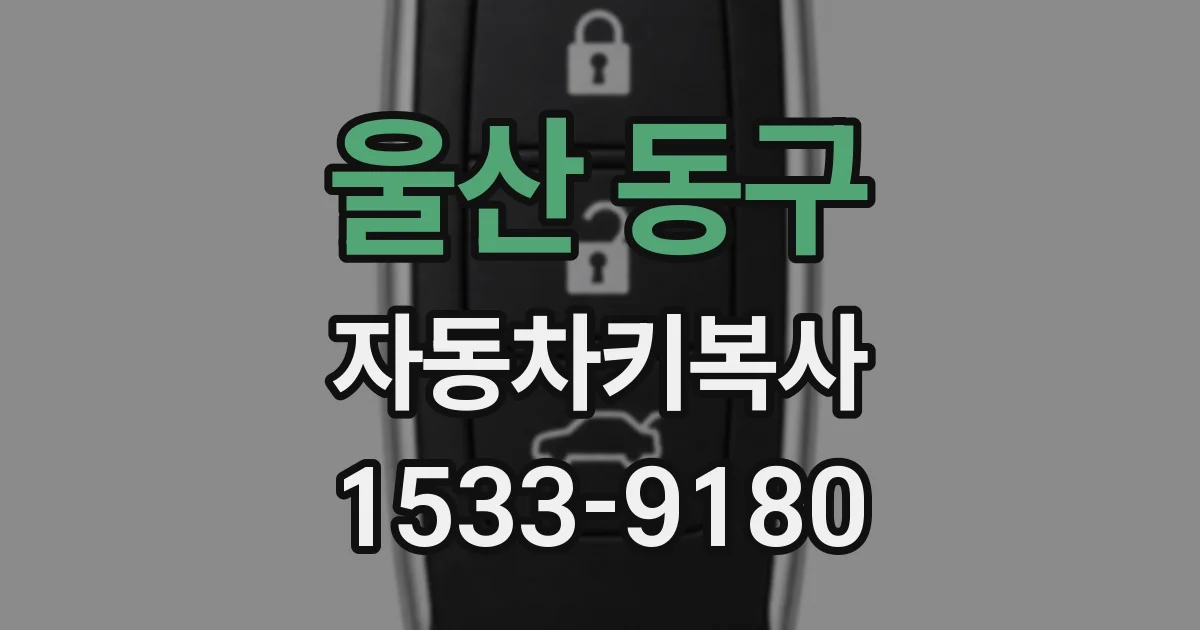 울산 동구 자동차키복사