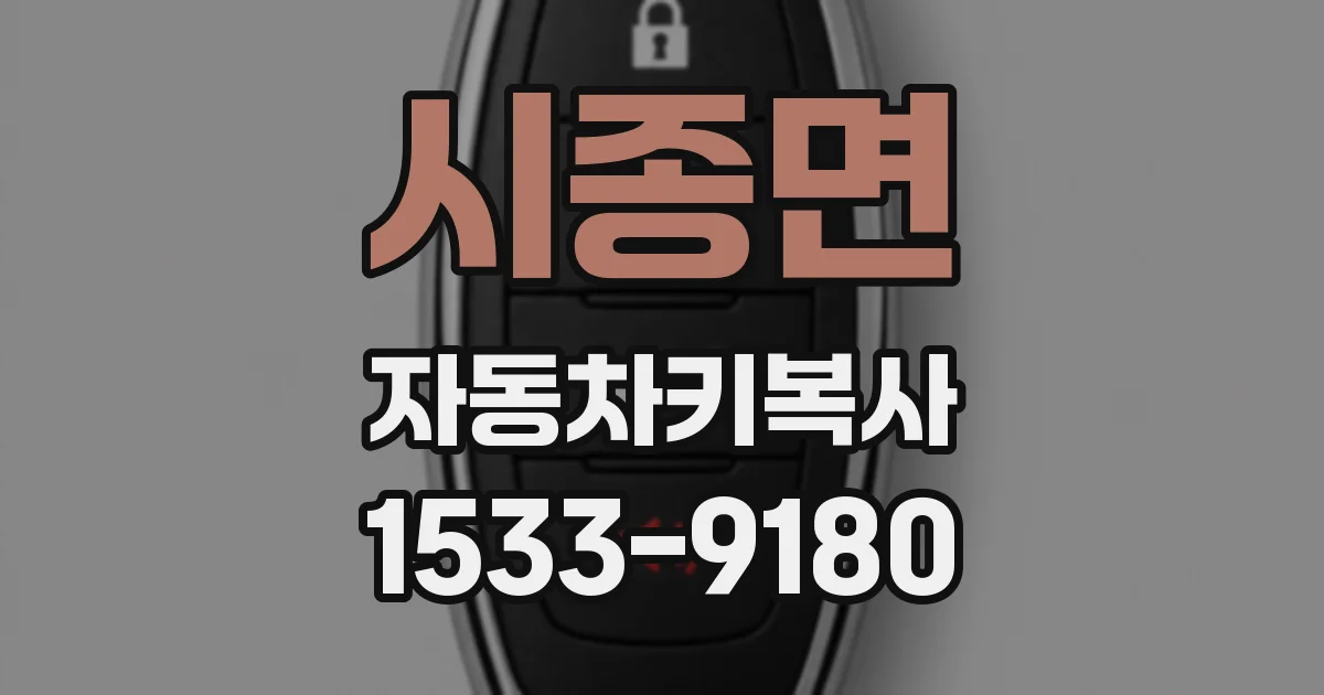시종면 자동차키복사