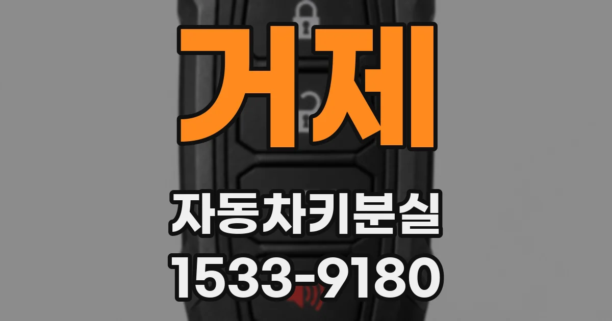 거제 자동차키분실