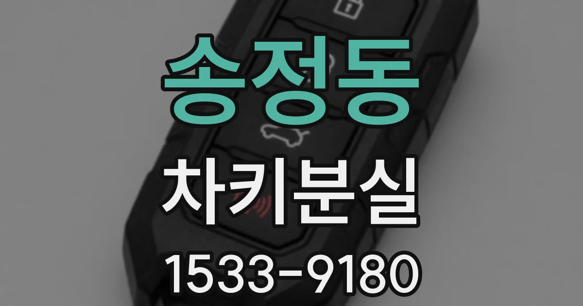 송정동 차키분실