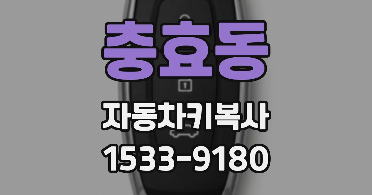 충효동 자동차키복사