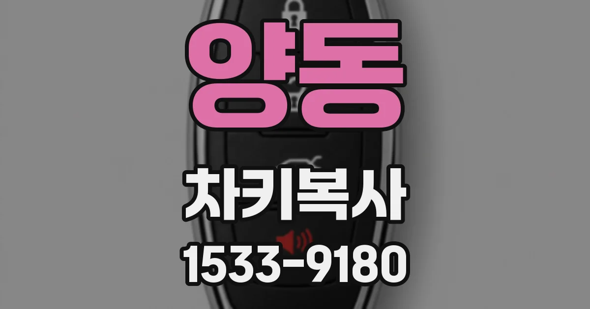 양동 차키복사