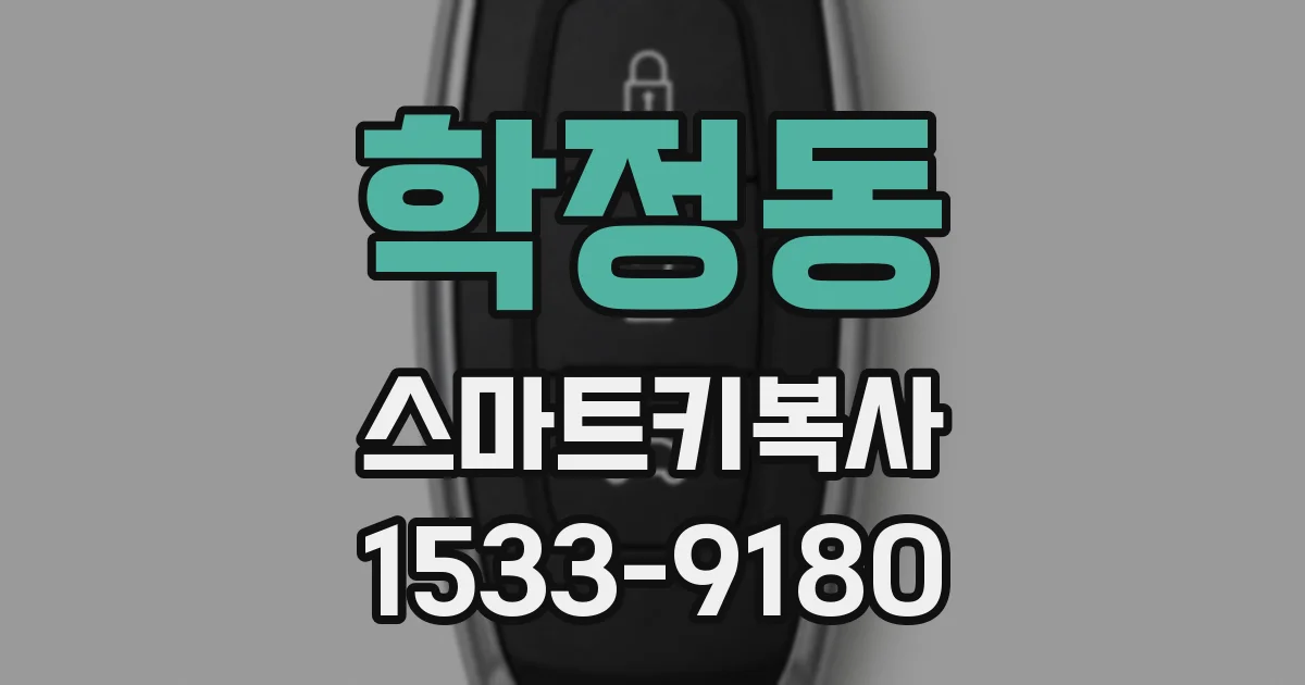 학정동 스마트키복사