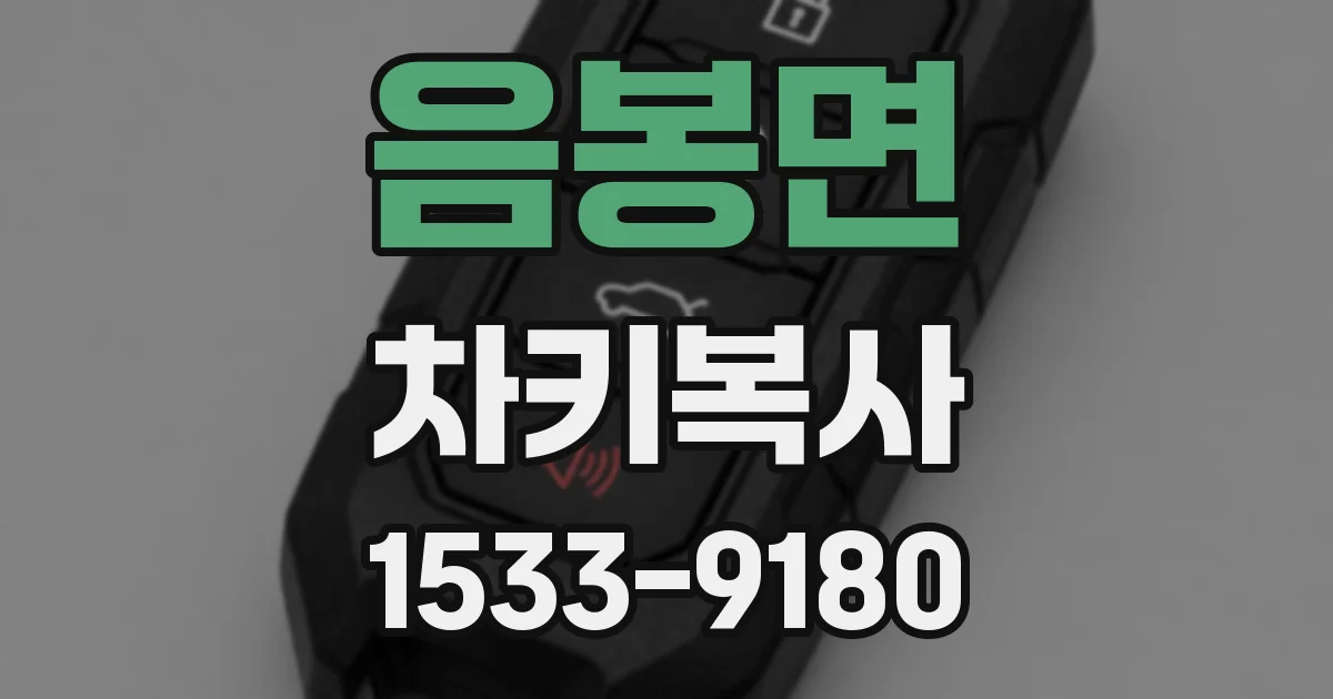 음봉면 차키복사