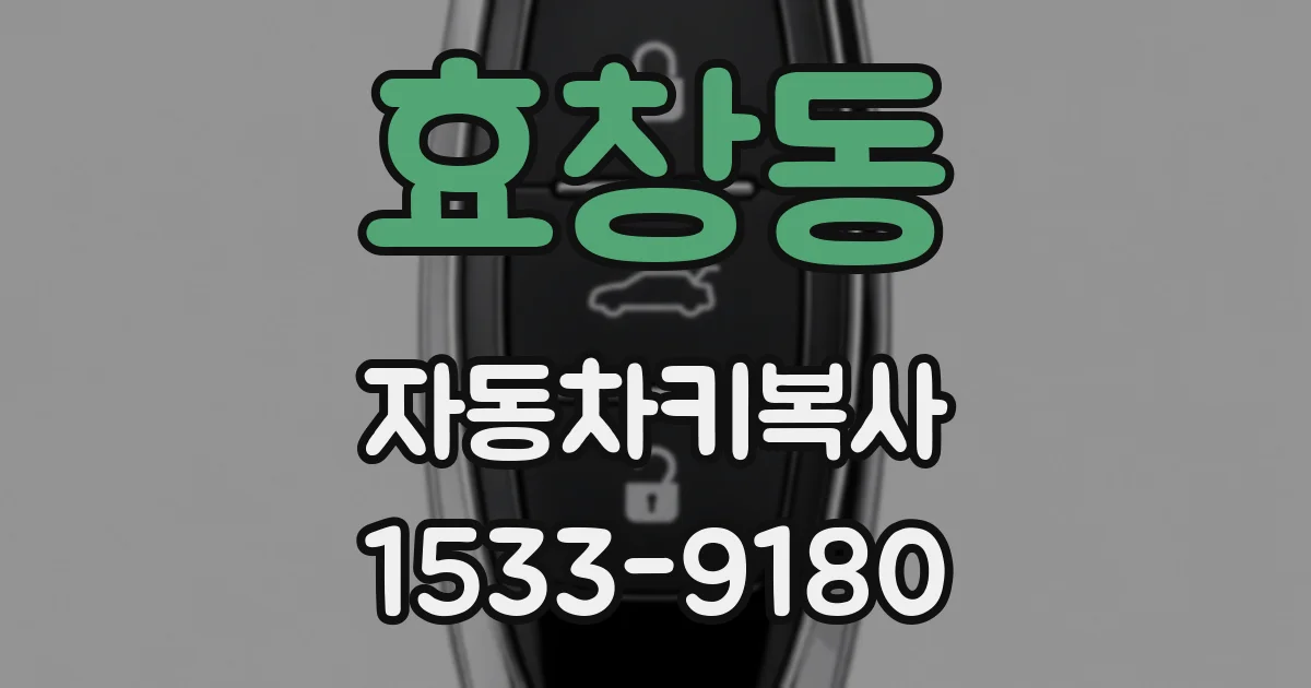 효창동 자동차키복사