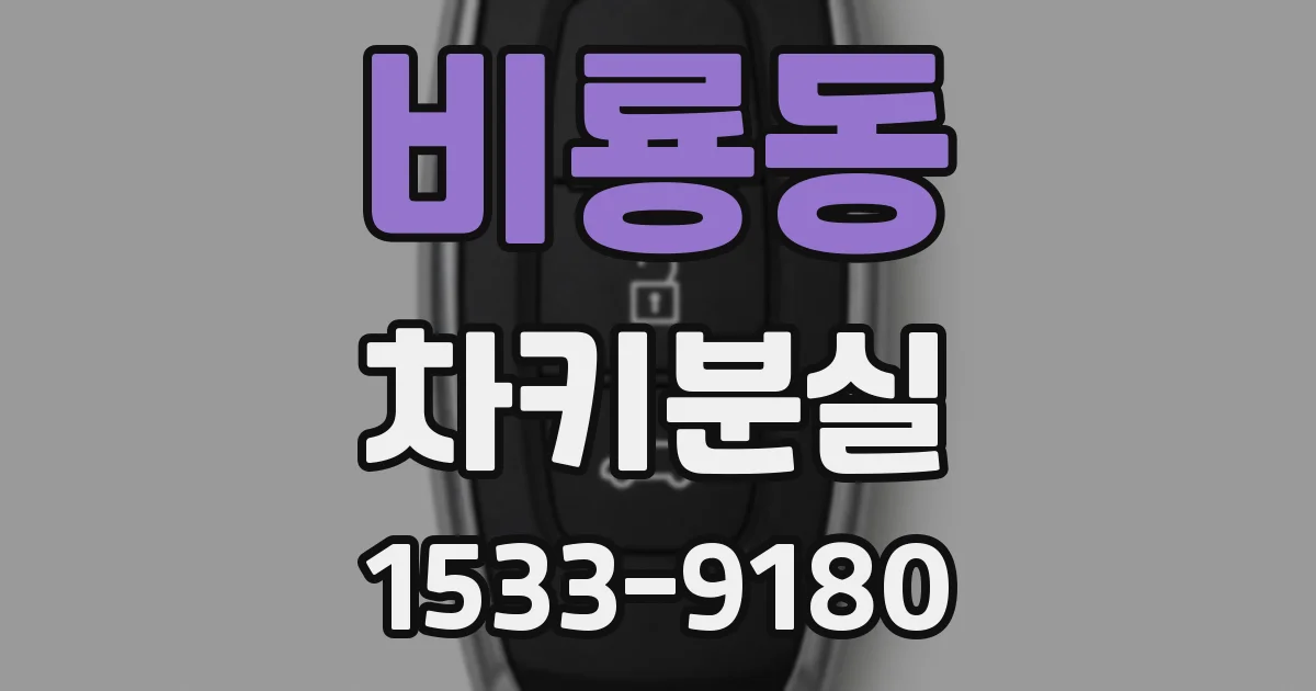 비룡동 차키분실