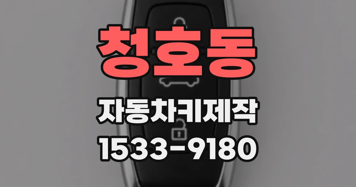 청호동 자동차키제작