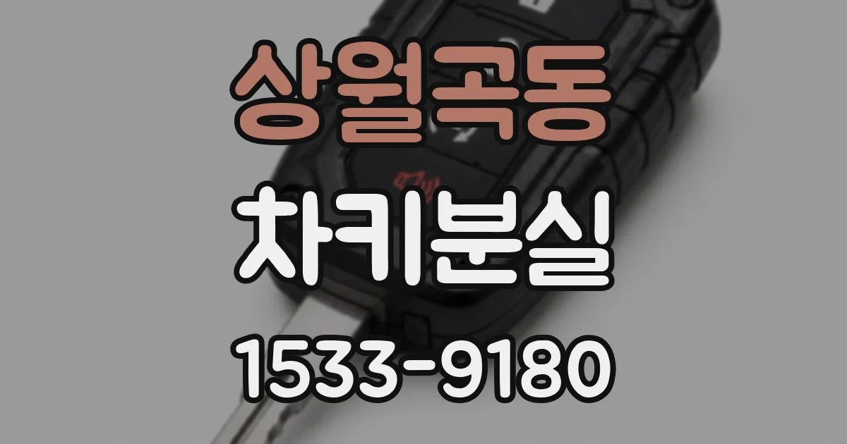 상월곡동 차키분실
