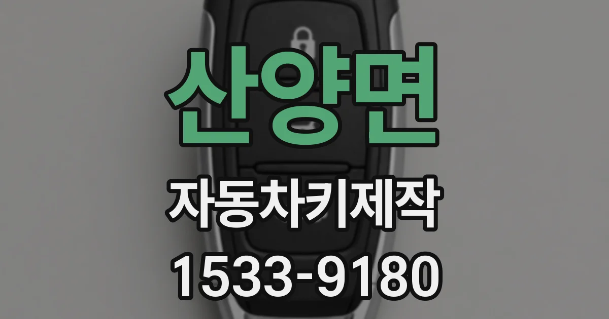 산양면 자동차키제작