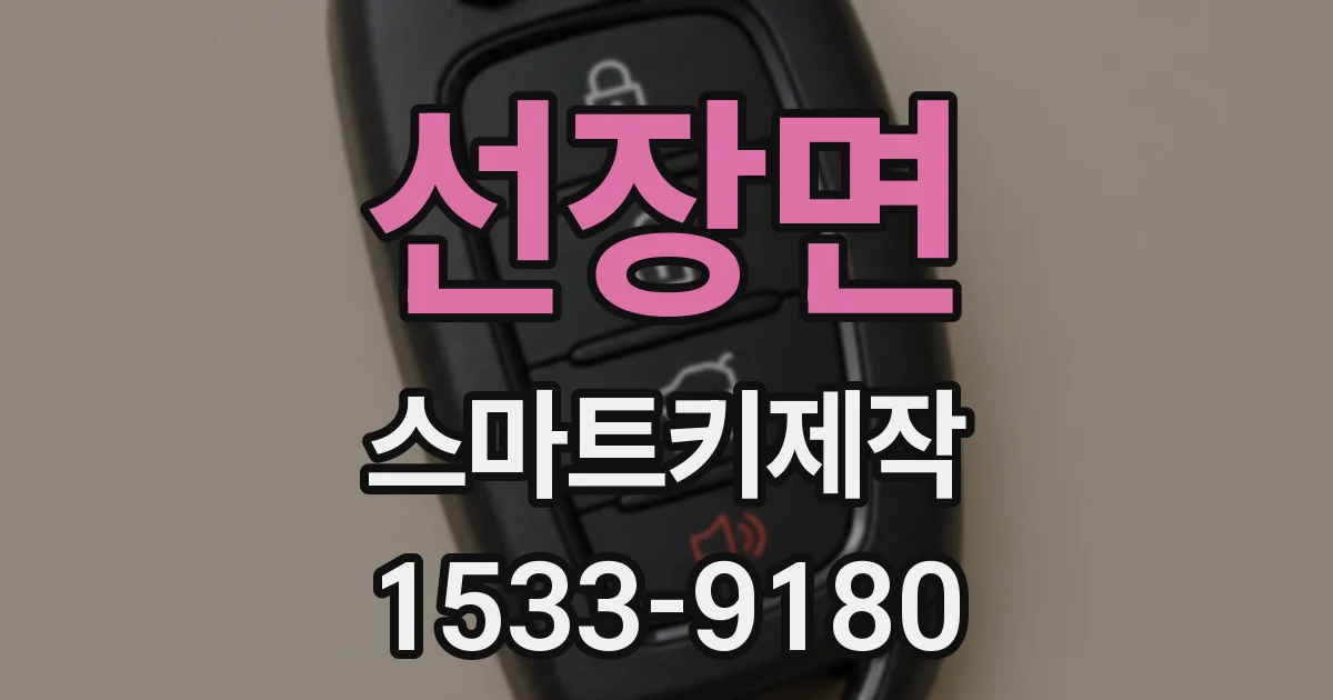 선장면 스마트키제작