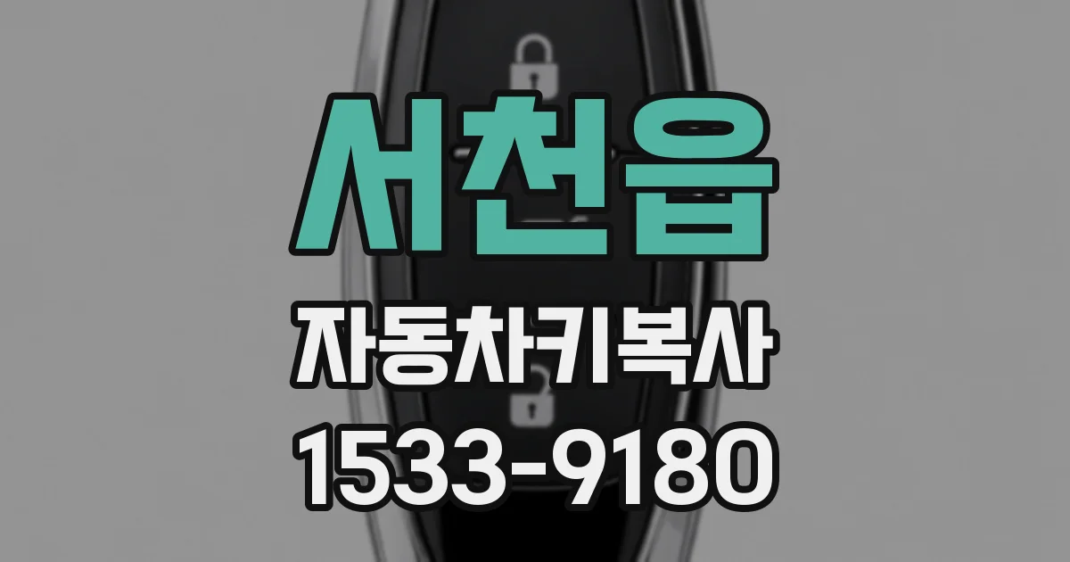 서천읍 자동차키복사