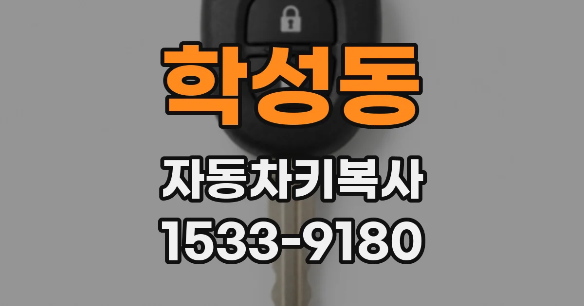 학성동 자동차키복사