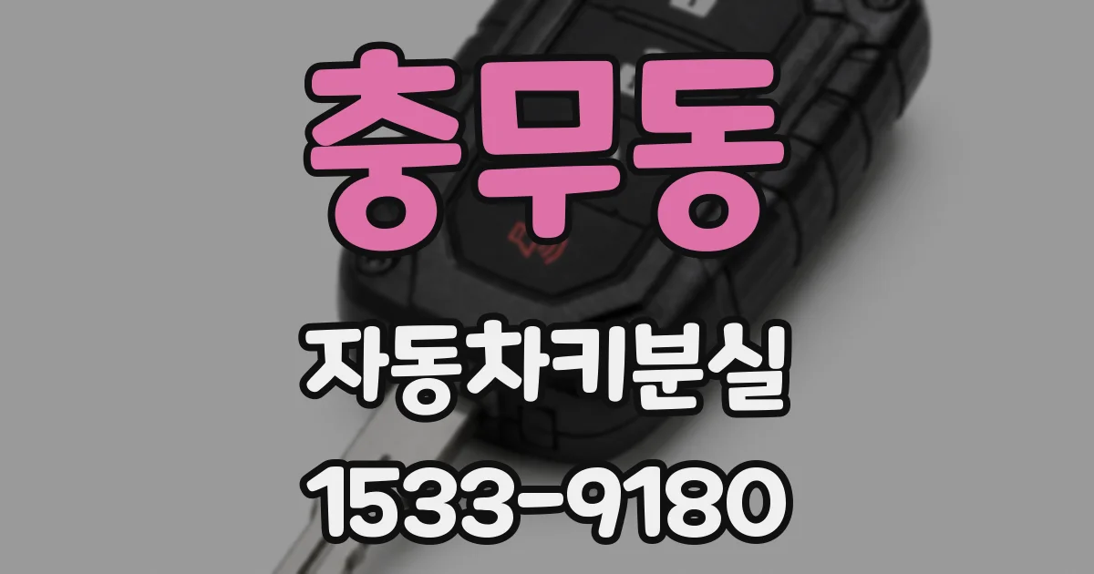 충무동 자동차키분실