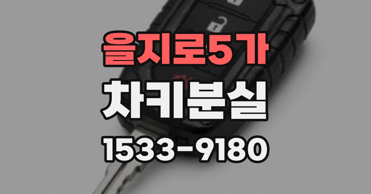 을지로5가 차키분실