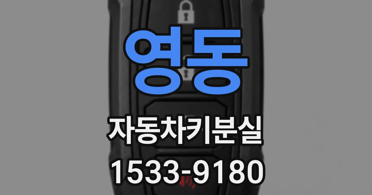 영동 자동차키분실