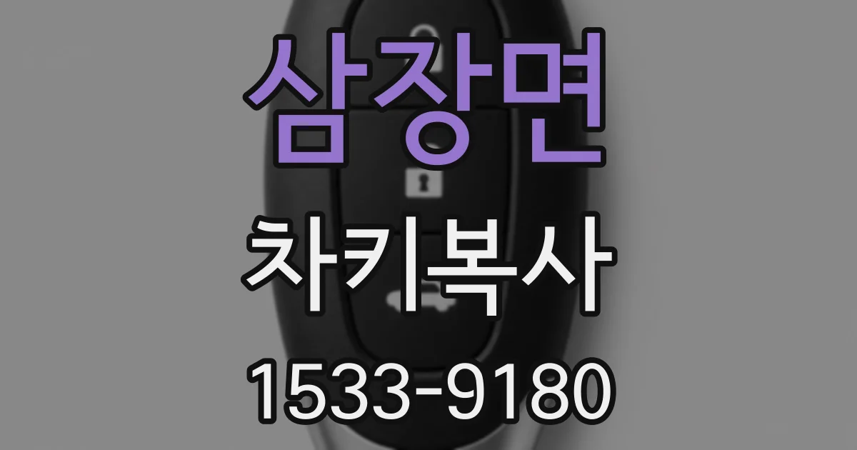 삼장면 차키복사
