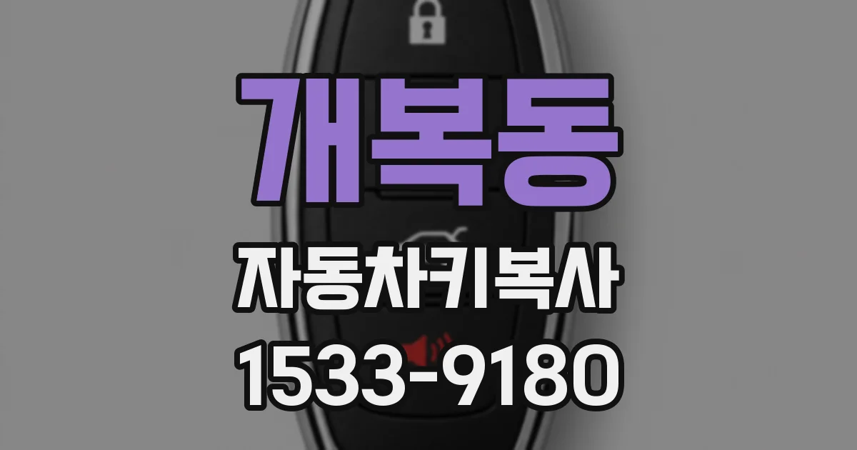 개복동 자동차키복사