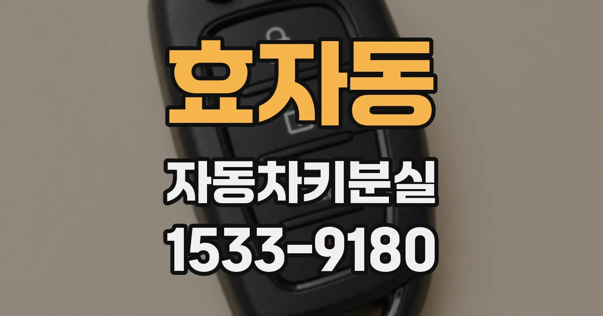효자동 자동차키분실
