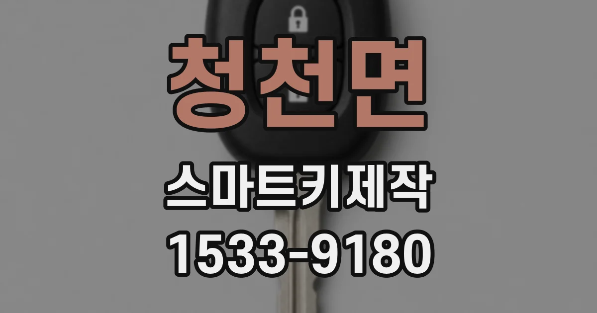 청천면 스마트키제작