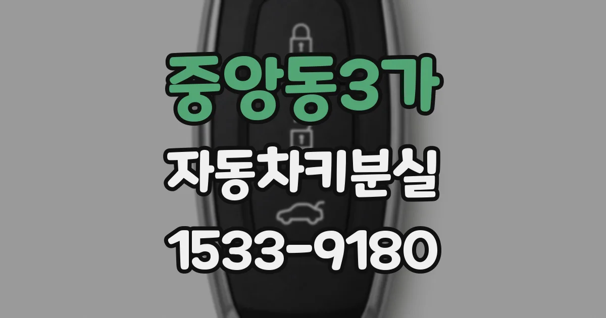 중앙동3가 자동차키분실