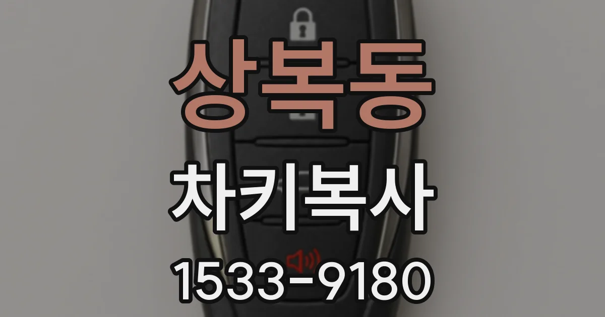 상복동 차키복사