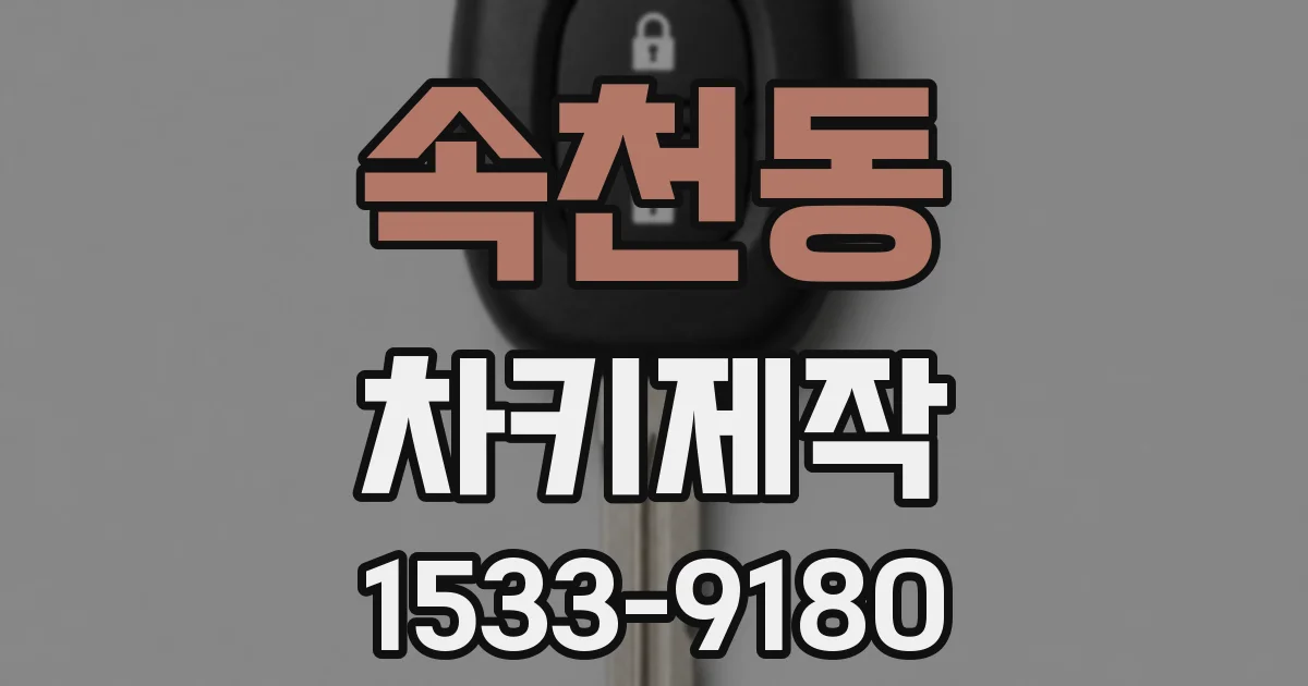 속천동 차키제작