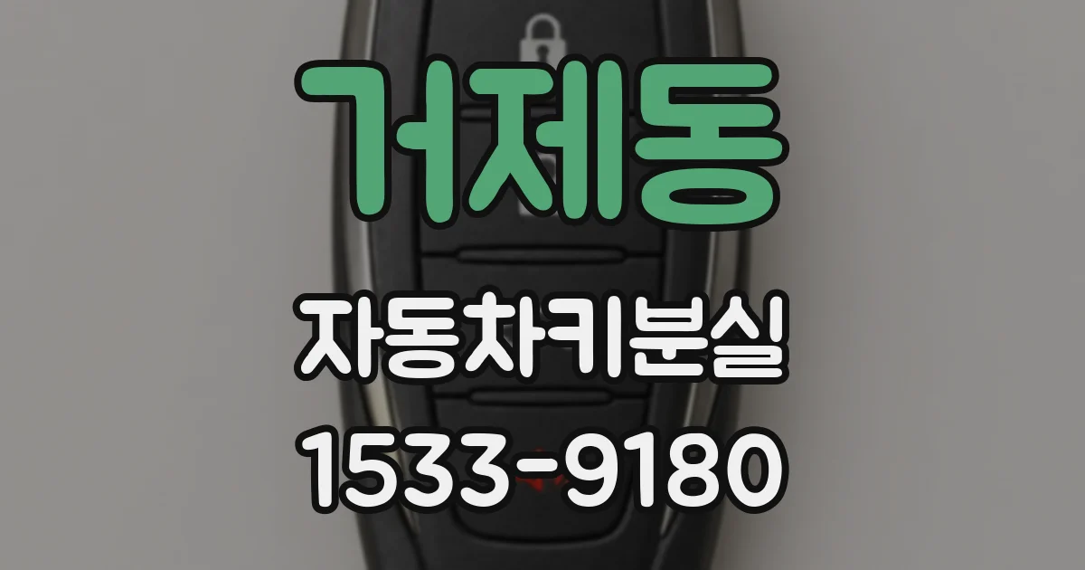 거제동 자동차키분실