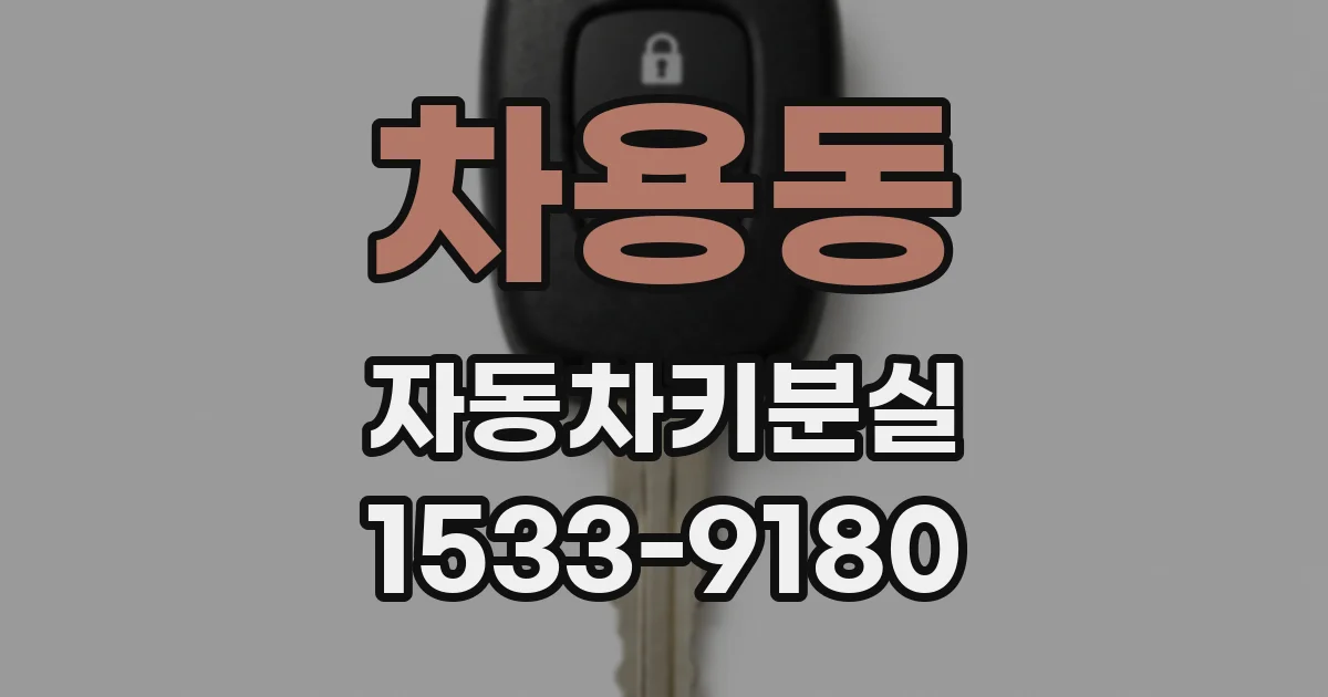 차용동 자동차키분실