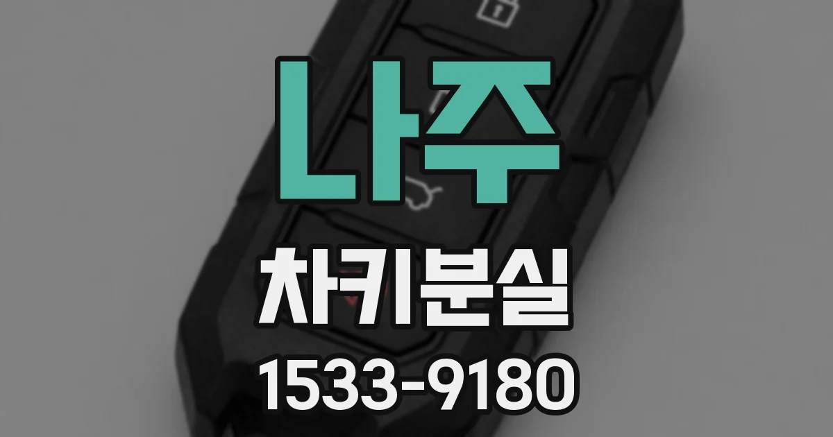 나주 차키분실
