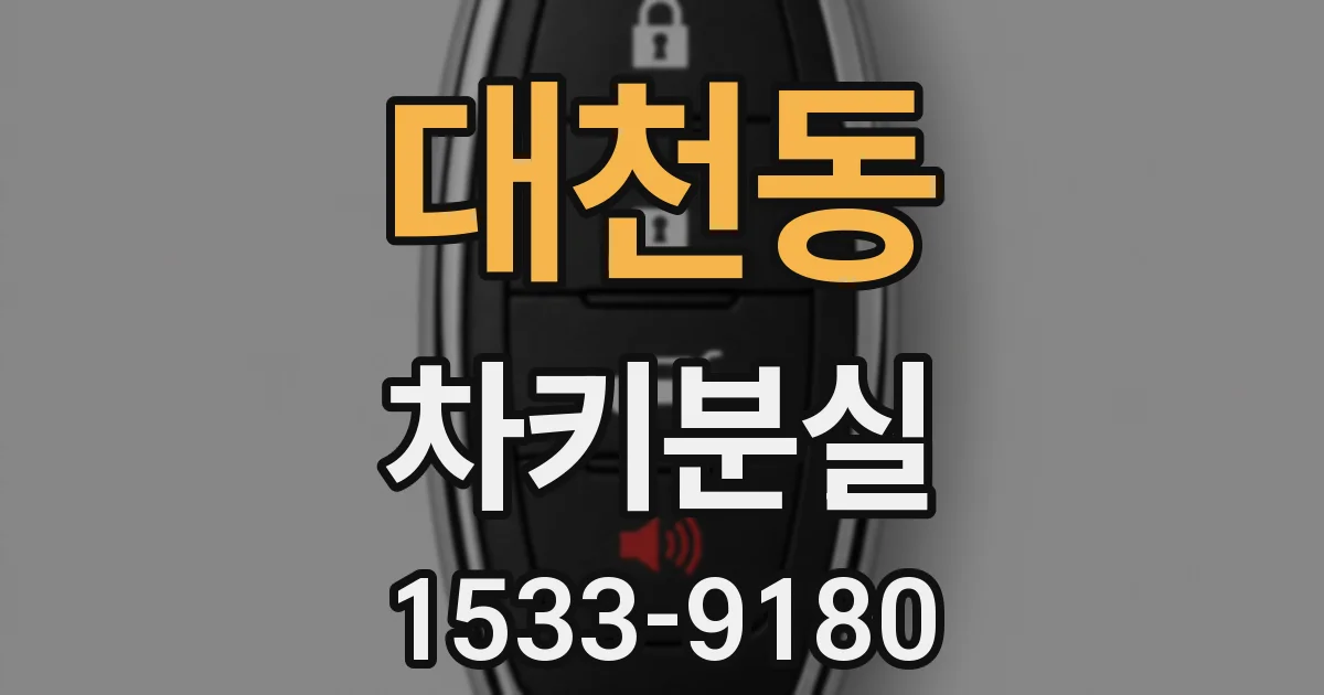 대천동 차키분실
