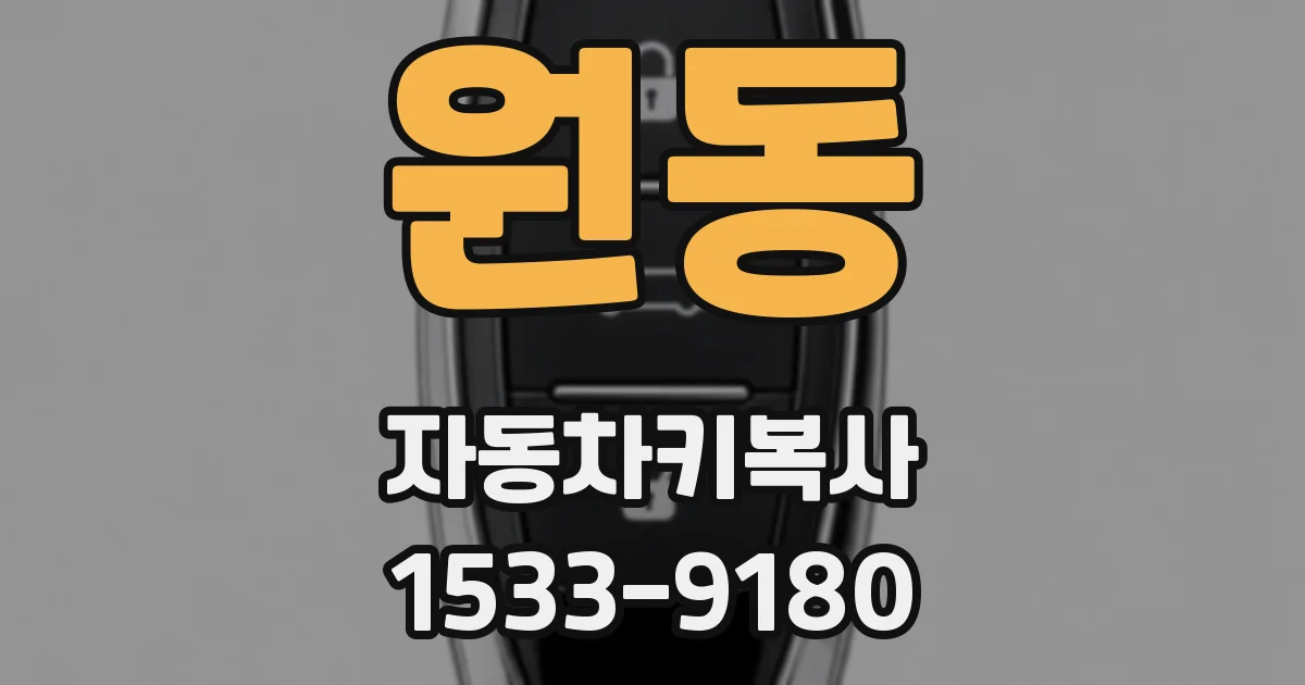 원동 자동차키복사