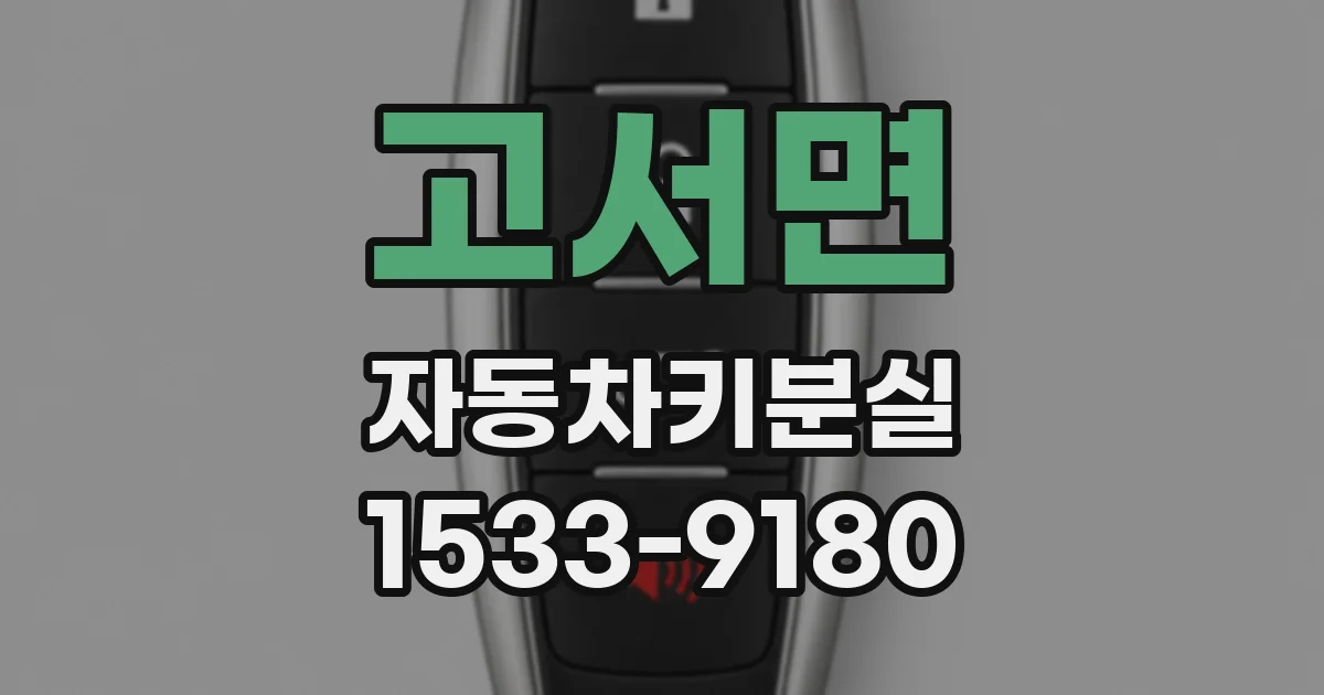 고서면 자동차키분실