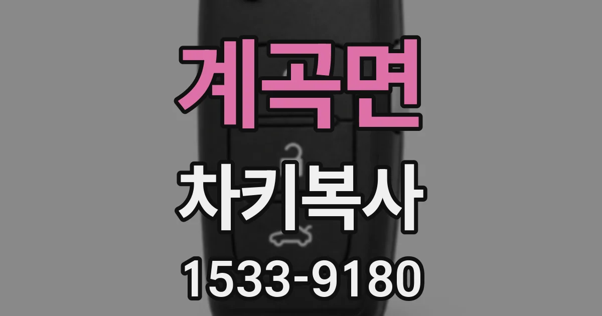 계곡면 차키복사