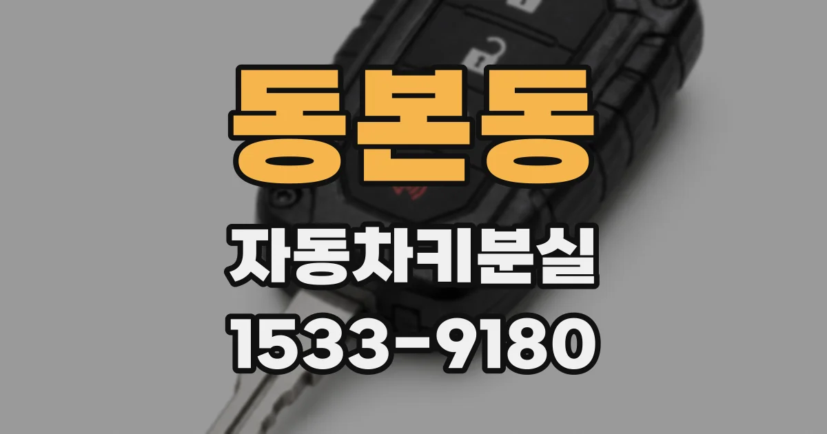 동본동 자동차키분실