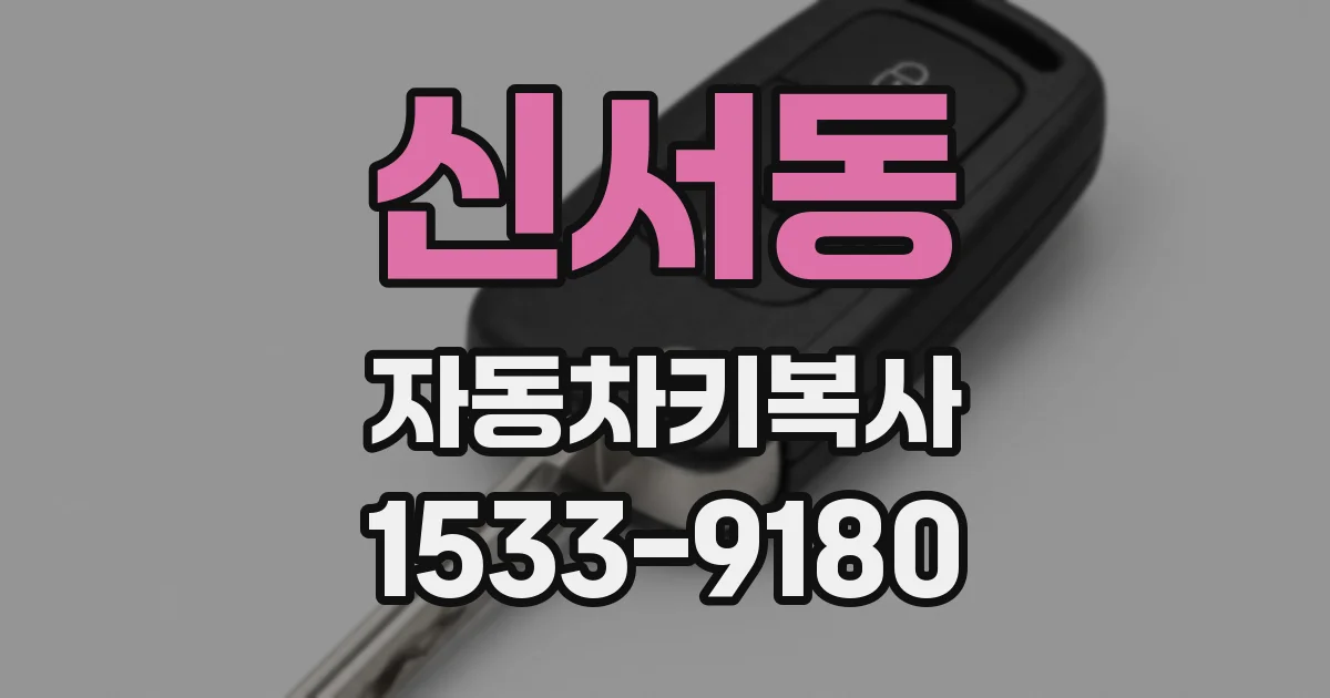 신서동 자동차키복사