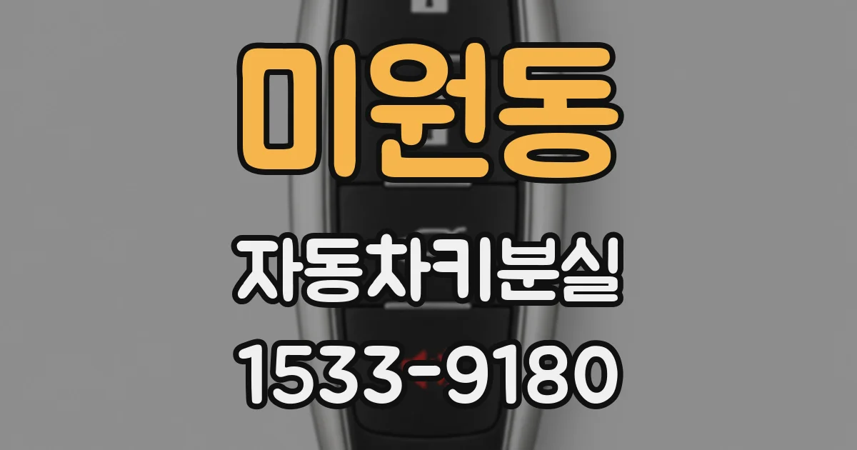미원동 자동차키분실