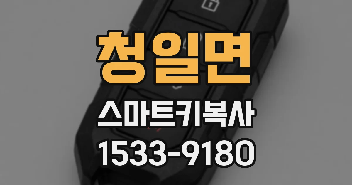 청일면 스마트키복사