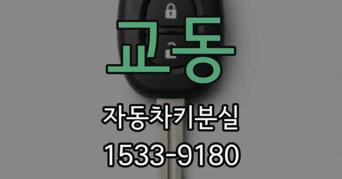 교동 자동차키분실