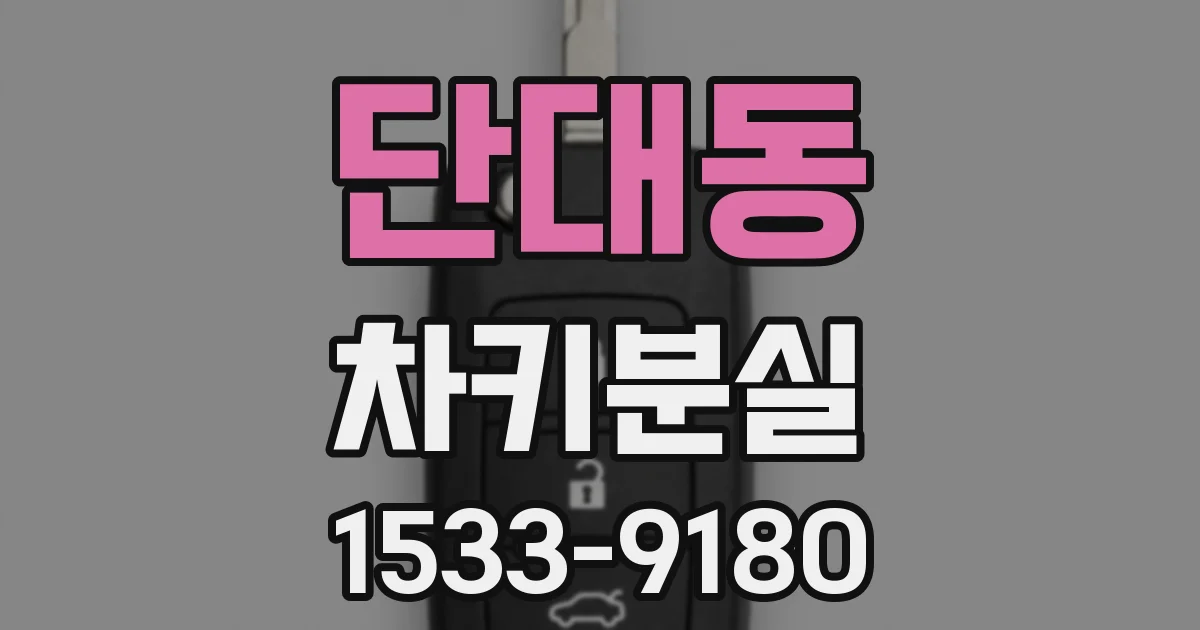 단대동 차키분실