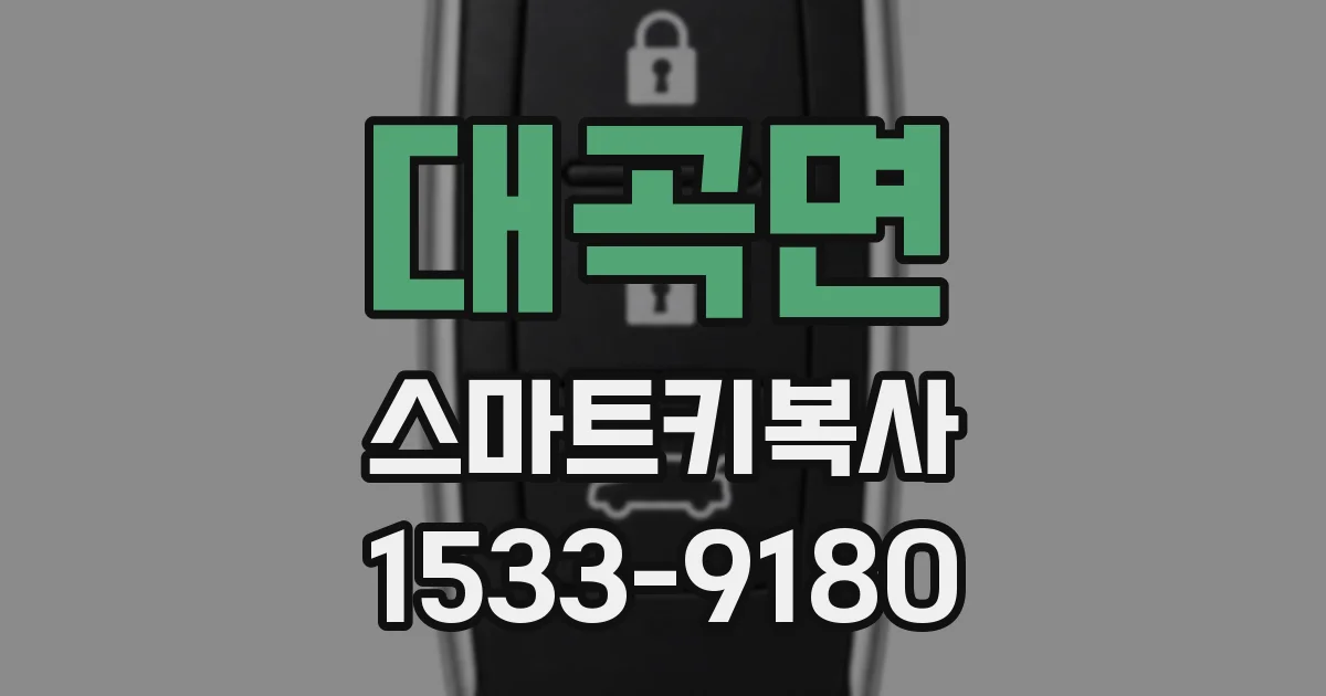대곡면 스마트키복사