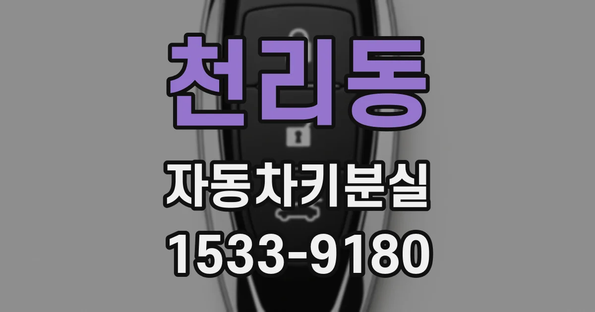 천리동 자동차키분실