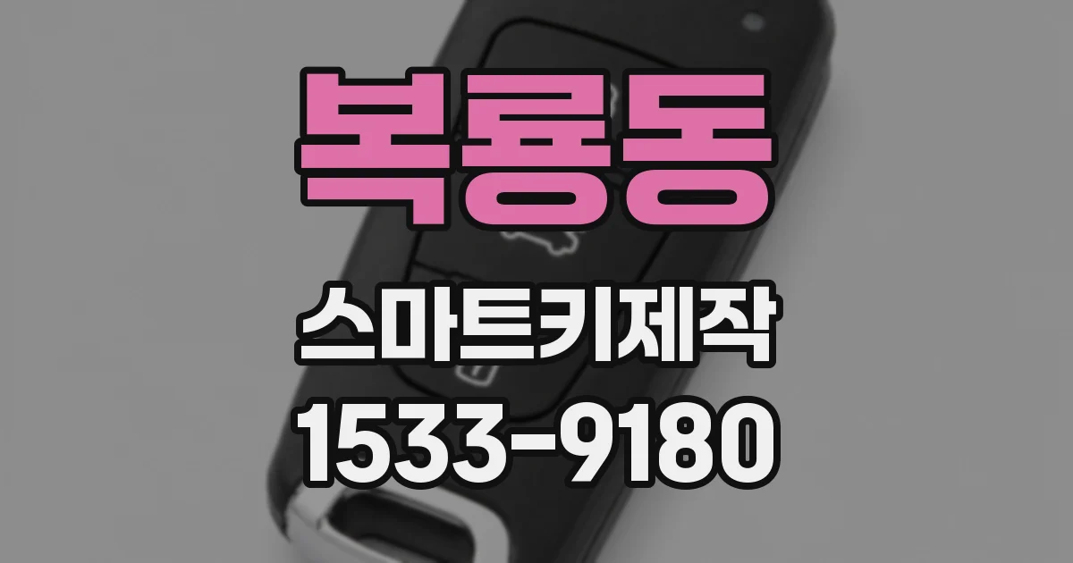 복룡동 스마트키제작