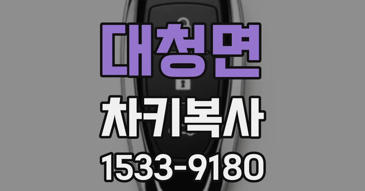 대청면 차키복사