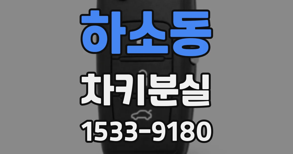 하소동 차키분실