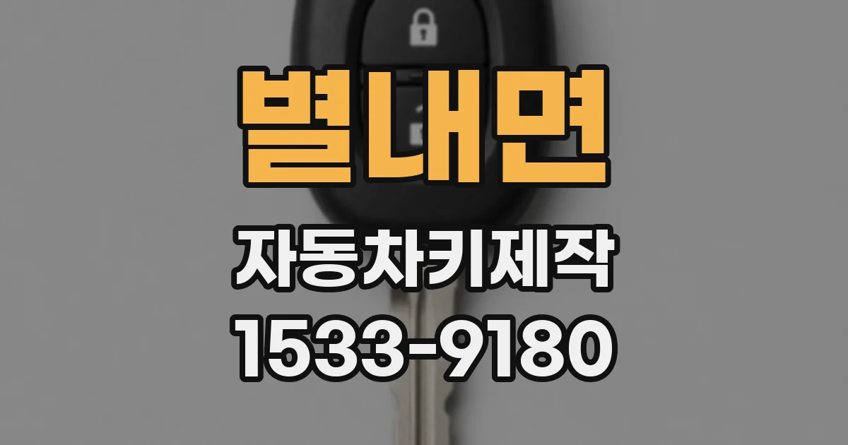 별내면 자동차키제작