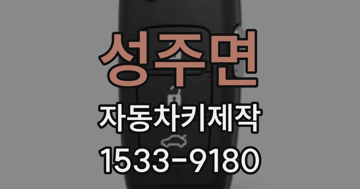 성주면 자동차키제작
