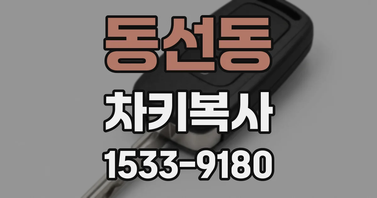 동선동 차키복사