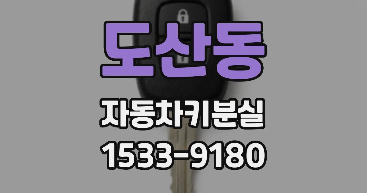도산동 자동차키분실
