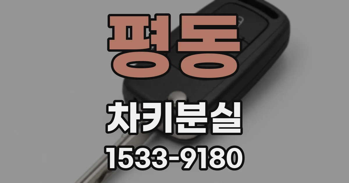 평동 차키분실